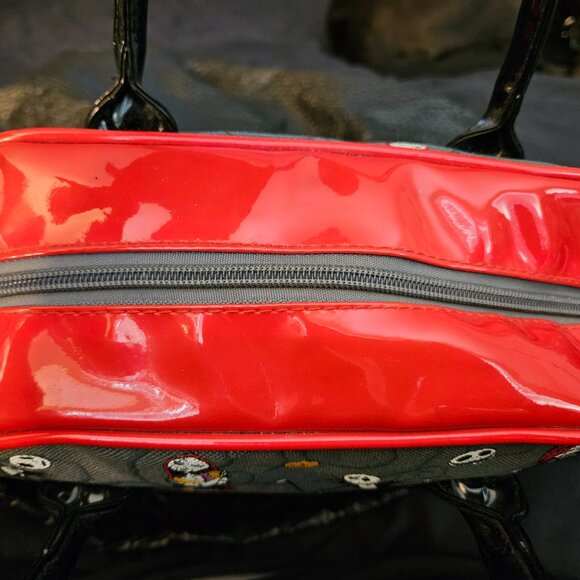 Disney Burton Nightmare Before Christmas Character Black Red Vinyl Purse Bag - Picture 5 of 6